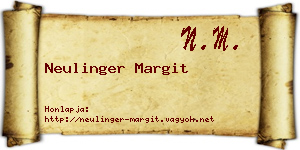 Neulinger Margit névjegykártya